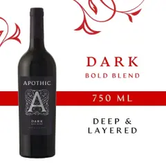 Apothic Dark Red Blend Red Wine - 750ml Bottle
