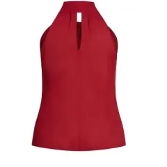 Women's Plus Size Mia Top - true red | CITY CHIC