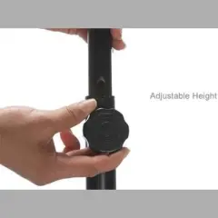 JumpSport Quick Release Handle Bar Accessory for 39-Inch Straight or Arched Leg Fitness Trampolines with 10 Adjustable Height Settings, Black