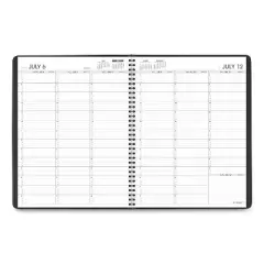 Weekly Appointment Book, 11 x 8.25, Black Cover, 14-Month: July 2025 to Aug 2026