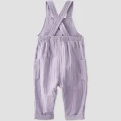 little Planet By Carter's Baby Rain Gauze Overalls - Lilac Purple