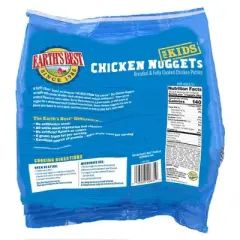 Earth's Best All Natural Baked Frozen Chicken Nuggets for Kids Family Size - 16oz