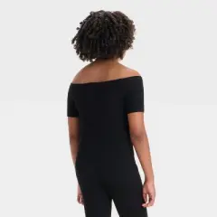 Girls' Off the Shoulder Short Sleeve Pullover Sweater - art class&trade;