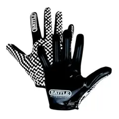 Battle Sports Adult Chameleon Receiver Football Glove - Black/White - Small