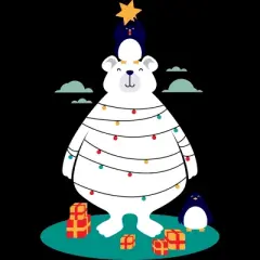 Men's Design By Humans Christmas in Arctic By StevenToang Tank Top