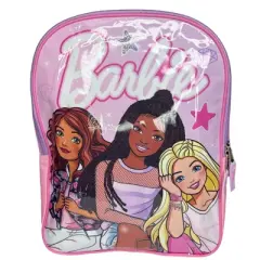 Barbie and Friends 15" Pink School Backpack for Girls