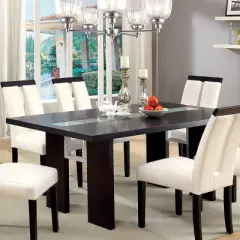 Stevenson&nbsp;Glass Insert Open Shelf w/Led Lights Dining Table Black - HOMES: Inside + Out