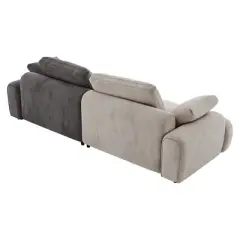 NicBex Couches for Living Room 86.6" Large Loveseat Sofa Upholstered Couch Soft Sponges Modern Designs Sofa with 4 Cozy Cushions, Beige with grey