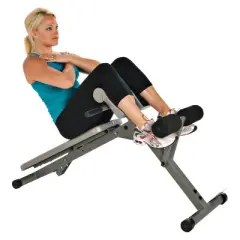 Stamina Ab/Hyper Bench Pro with Smart Workout App, No Subscription Required, Total Body Strength Training Station w/Hyperextension & Weight Bench
