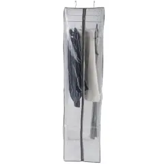 Simplify Closet Storage Garment Bag Long: Clear PEVA, 62" Height, Zip Closure, Adult Use, No Handles, Unstructured Design