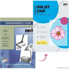 PPD Transparency Film (Overhead Projector Film) 8.5x11" 50 sheets for Inkjet Printers