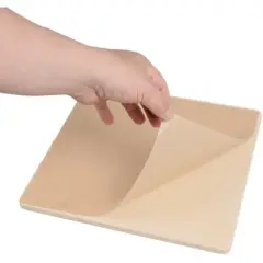 Itopfox 10 Inch Small Pizza Stone with Parchment Paper for Camp Oven, Rectangular Cordierite Baking & Grilling Stone for Grills and Air Fryers
