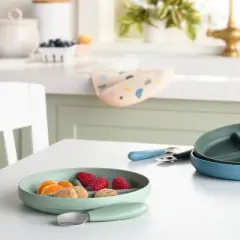 Divided Plate - 3pk Blue/Green - Cloud Island&trade;