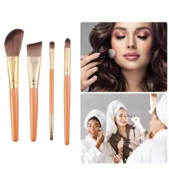 Unique Bargains Makeup Brush Set Concealer Blush Nylon Plastic Metal Handle 9 Pcs