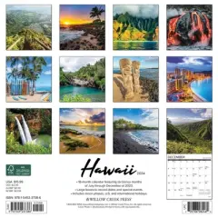 Willow Creek Press 2024 Wall Calendar 12"x12" Hawaii