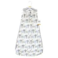 Hudson Baby Infant Boy Interlock Cotton Sleeveless Sleeping Bag, Blue Royal Safari