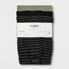 Men's Striped 2pk Knit Boxer - Goodfellow & Co&trade; Black
