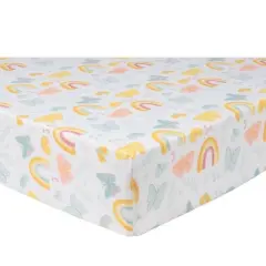 Sammy & Lou Butterflies and Sunshine Microfiber Crib Sheet - 2pk