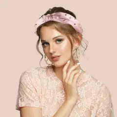 Unique Bargains Women's Faux Pearl Knotted Headband 1 Pc