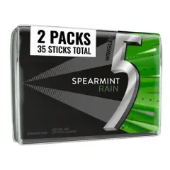 5 Gum Sugar-Free Spearmint Rain Gum - 35ct