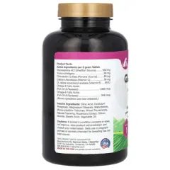 NaturVet Glucosamine DS, Maintenance Joint Care +Chondroitin, Level 1, For Dogs & Cats, 60 Chewable Tabs, 6.3 oz (180 g)