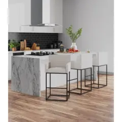 Ambassador Metal Counter Height Barstool - Manhattan Comfort