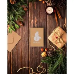 Best Paper Greetings 36 Pack Kraft Merry Christmas Greeting Cards Assortment with Envelopes, Holiday Yuletide Designs, 4 x 6 In