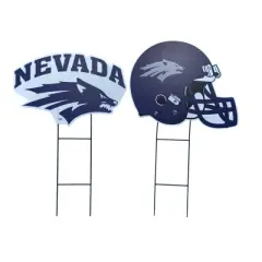 NCAA Nevada Wolf Pack 2pk Logo and Helmet Garden Stake Set
