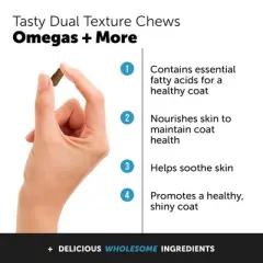 Skin & Coat Dual Texture Chews for Cats - Chicken Flavor, 3.7 oz