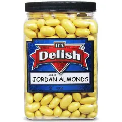 Yellow Gold Jordan Almonds by It's Delish, 3.75 lbs (60 Oz) Jumbo Container