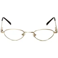 Flex Collection by Vivid FL-75 Designer Blue Light FIlter Reading Glasses in Gold 41mm +3.00 | Ladies | Oval Shape | X-Small Fit