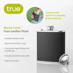True Stainless Steel Flask  with Funnel