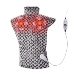 Wearable Electric Back & Neck Heating Pad, Massaging Heating Pad for Pain Relief, Safe Heat Therapy for Sore Muscles, Auto Shut Off, 3 Heating Levels