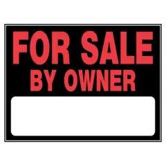Hillman English Black For Sale Sign 15 in. H X 22 in. W - Case of 6