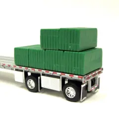 Standi Toys 1/64 Pack of 6 Green Plastic Big Square Hay Bales ST338