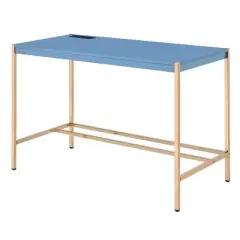 42" Midriaks Writing Desk Navy Blue/Gold Finish - Acme Furniture