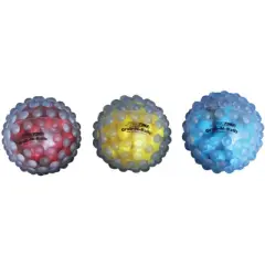 Sportime Soft Gel Grab-N-Balls, 4 Inches, PVC, Assorted Colors, Set of 3