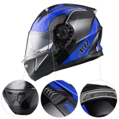 AHR Modular Full Face Motorcycle Helmet Flip up Dual Visor Motocross DOT S/M/L/XL/XXL