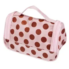 Travel cosmetic bag portable cosmetic storage bag with makeup mirror waterproof toiletry bag