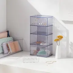 Acrylic Accessory Organizer with Drawer - Brightroom&trade;: Jewelry Storage, Clear Acrylic Drawers, 7-Piece Set