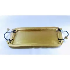 Jiallo Eleanor rectangular tray - Satin Gold