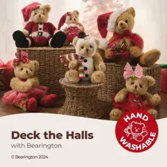 Bearington Papa Santa Bear, 14 Inch Stuffed Santa Bear Christmas Teddy Bear, Ideal Christmas Stuffed Animals Gift for Kids