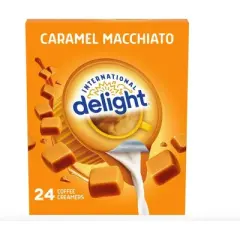 Internation Delight Coffee Creamer Singles Variety Pack, 24 count per box (Camamel Macchiato, French Vanilla, Sweet & Creamy & Hazelnut)