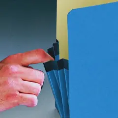 Smead File Pocket, Straight-Cut Tab, 5-1/4" Expansion, Legal Size, Blue, 10 per Box (74235)