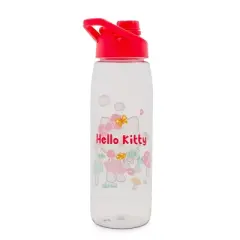 Silver Buffalo Sanrio Hello Kitty Mushrooms Water Bottle With Screw-Top Lid | Holds 28 Ounces