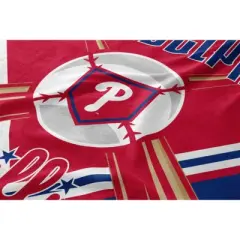 MLB Philadelphia Phillies On Deck Ultra Cozy Blanket: Sports Team Logo Plush Throw
