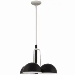 Craftmade Lighting Kahn 3 - Light Chandelier in  Midnight/Satin Aluminum