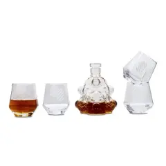 Toynk Fallout Brotherhood of Steel 5-Piece Whiskey Decanter Set With Glasses