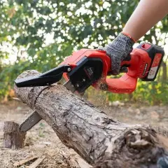 OUTIGO Mini Chainsaw, 8 inch Small Chainsaw with Safety Lock and Strong Motor for Tree Trimming, Mini Cordless Electric Chainsaw 800 W