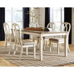 Realyn Rectangular Extendable Dining Table Chipped White - Signature Design by Ashley